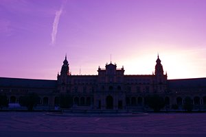 朝焼けのスペイン広場