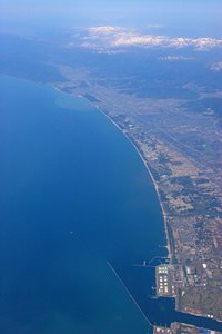 空から見た日本海沿岸