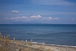 本州の津軽半島から見る津軽海峡