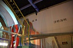 青函トンネル記念館の中には大きな青函トンネルの模型が架かっています